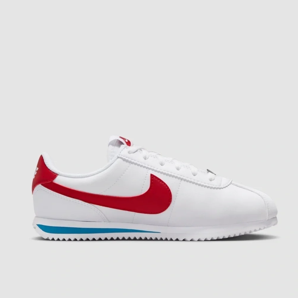 Nike Kids White and Red Cortez Sneakers Youth 4Y NO BOX but NEW